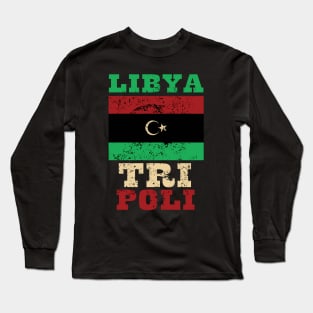 Flag of Libya Long Sleeve T-Shirt